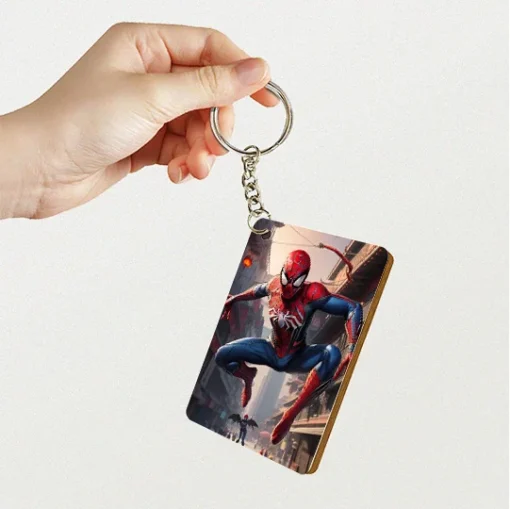 Spiderman keychain keyring